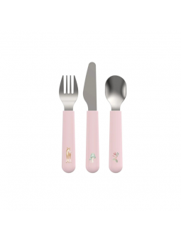 Set di posate 3pz, rosa -...