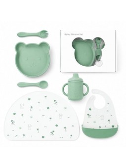 Set Pappa Silicone, verde -...
